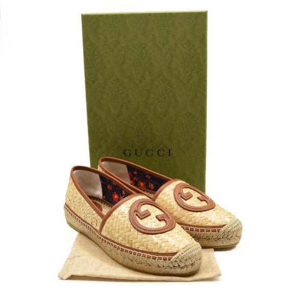 Gucci Adela GG Raffia Espadrilles EU 38 - Picture 2 of 15